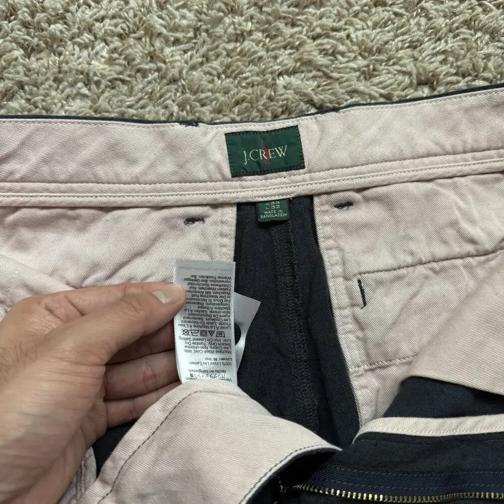 J. Crew Navy Blue Relaxed Fit Linen Pants Always Green Label Men’s Size 33x32